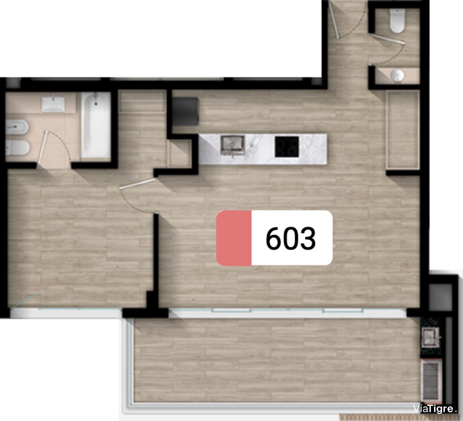 Alquiler Departamento 2 Ambientes Arboris Remeros