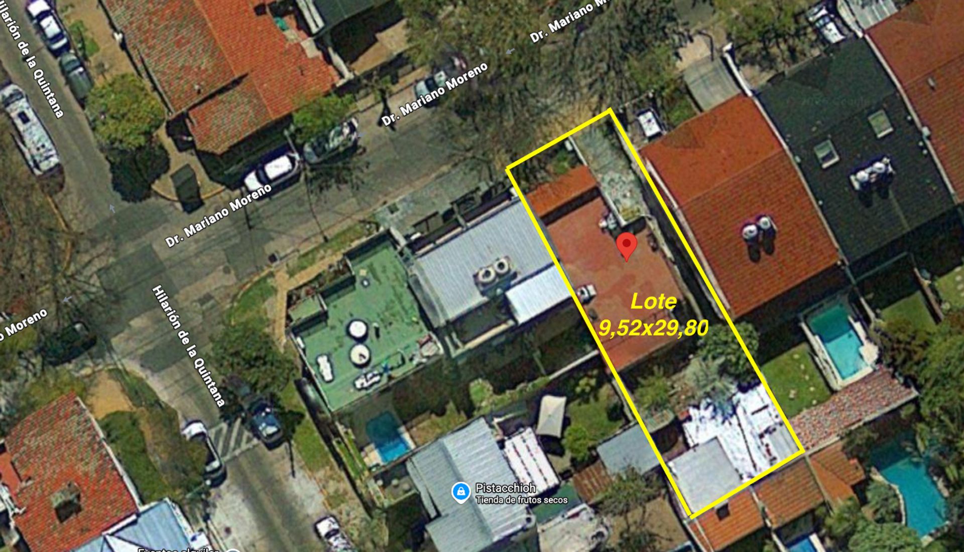 VENTA LOTE 9,52x29,80m ideal Desarrollo en Olivos