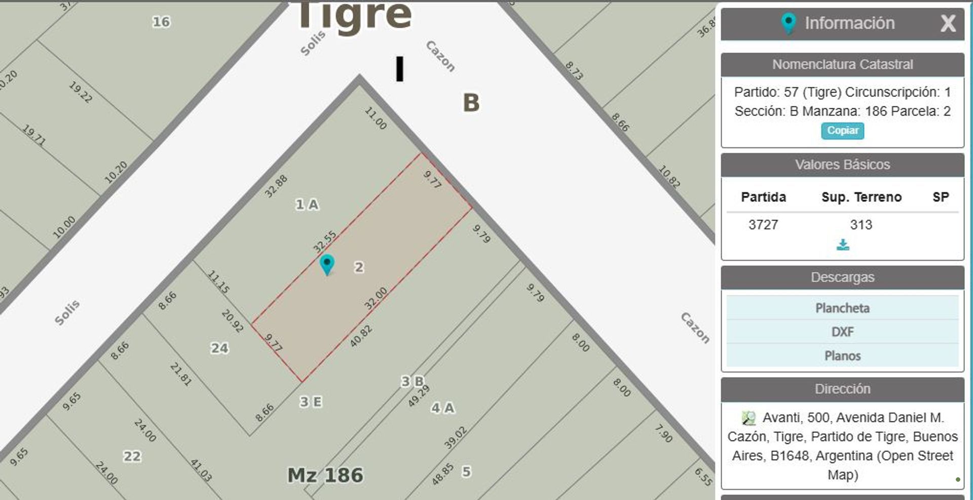 Venta Lote Tigre Centro Av Cazon 313 m2 Tigre Sur
