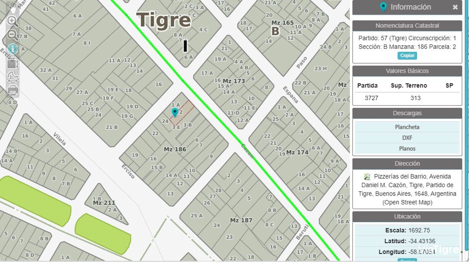 Venta Lote Tigre Centro Av Cazon 313 m2 Tigre Sur