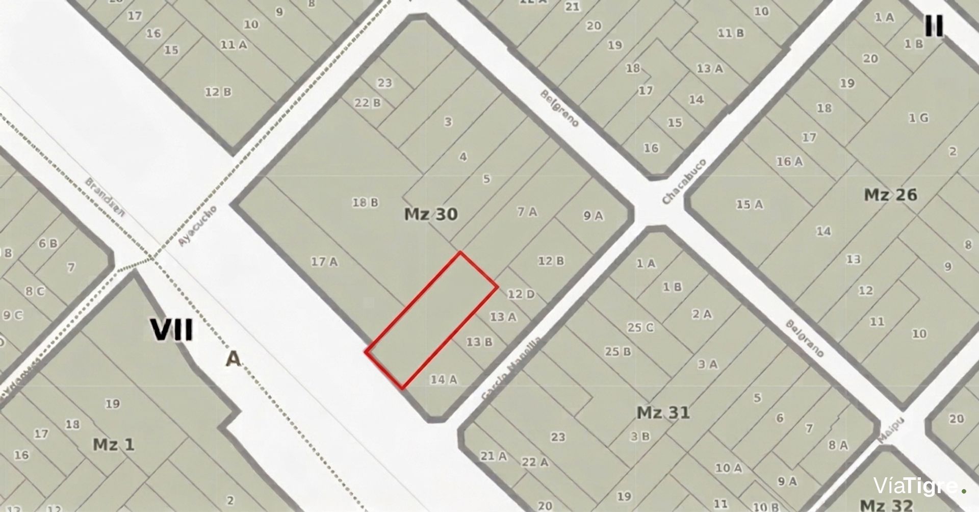VENTA LOTE SAN FERNANADO CENTRO 1450m2 VENDIBLES