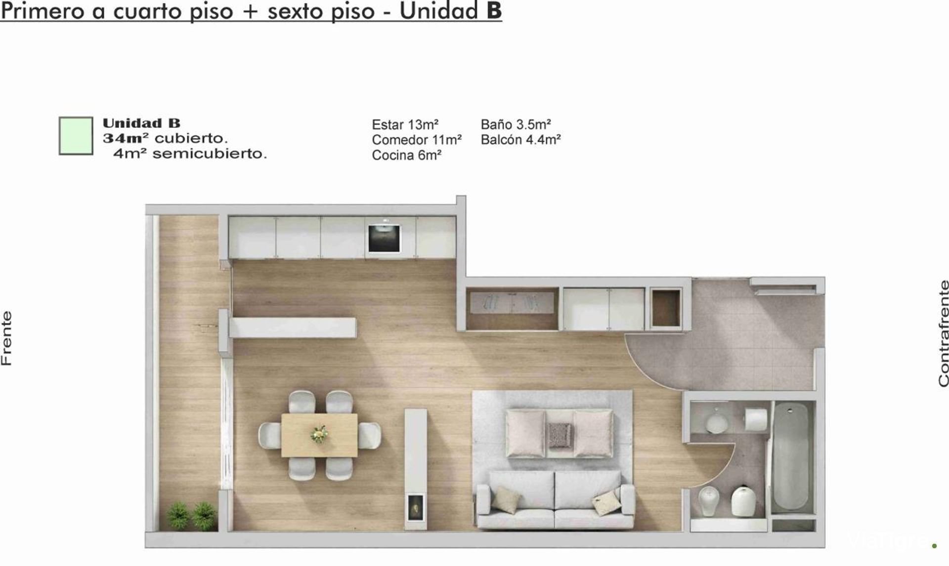 Venta Olivos monambiente balcon estrenar