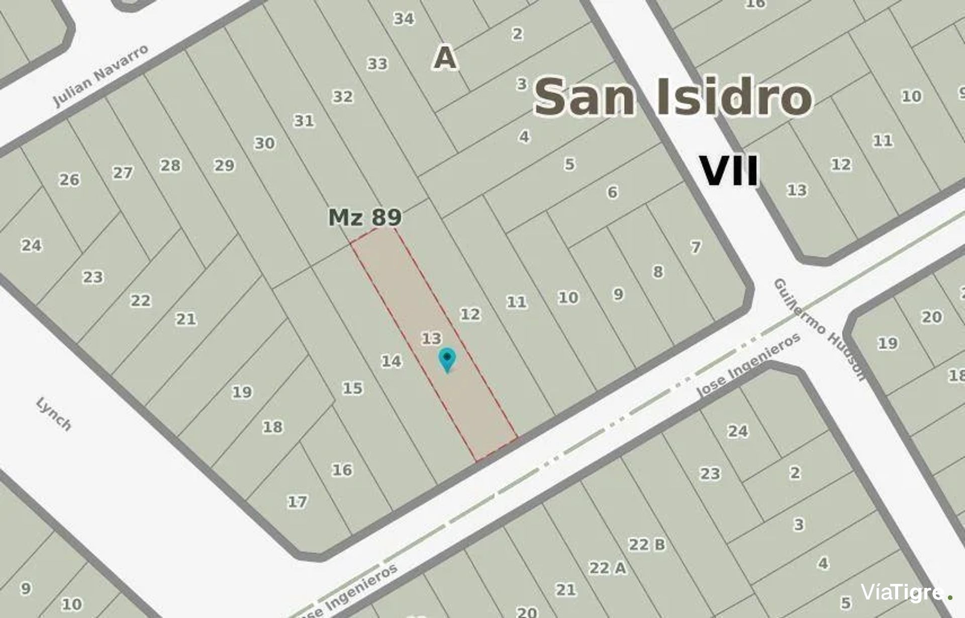 LOTE EN VENTA de 555 M2 en BECCAR SAN ISIDRO