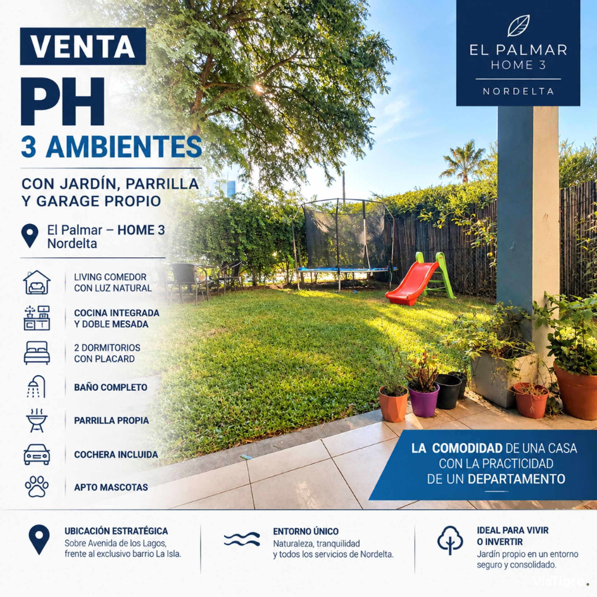 Venta Ph 3 Ambientes Nordelta Jardin Parrilla