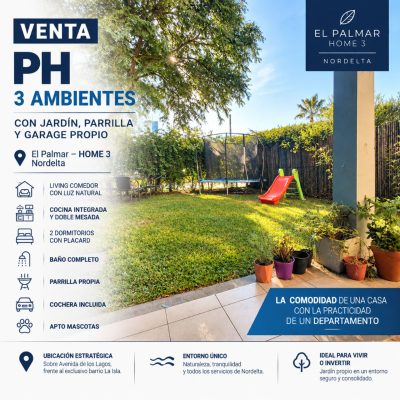 Venta Ph 3 Ambientes Nordelta Jardin Parrilla