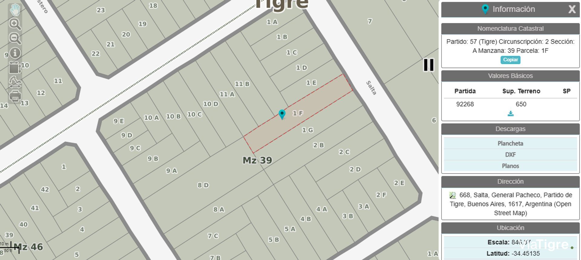 Venta Lote 10X65 Pacheco Tigre Ideal Inversor