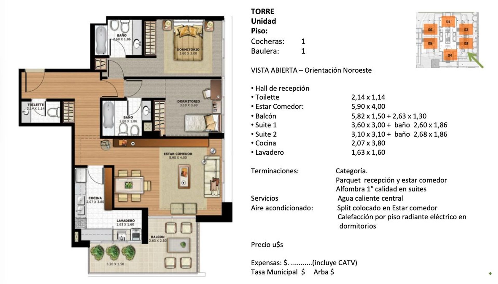 Venta 3 Ambientes Amenities Cochera Vicente Lopez