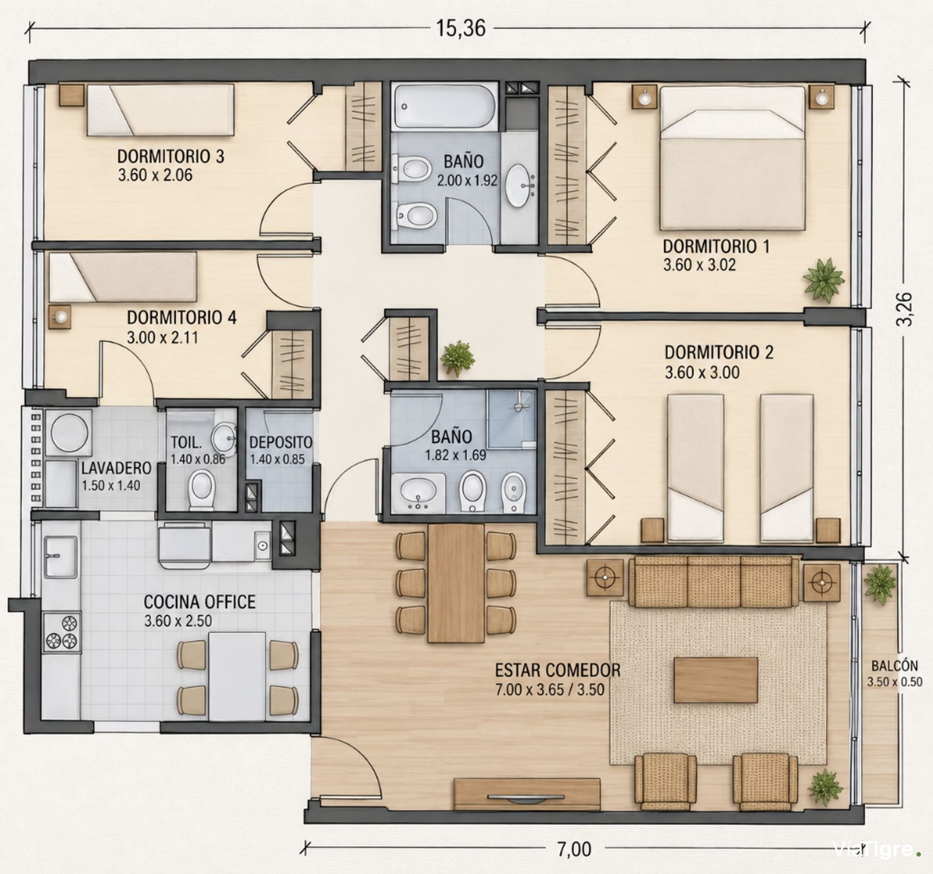 Venta Departamento 5 amb con Cochera, Martínez
