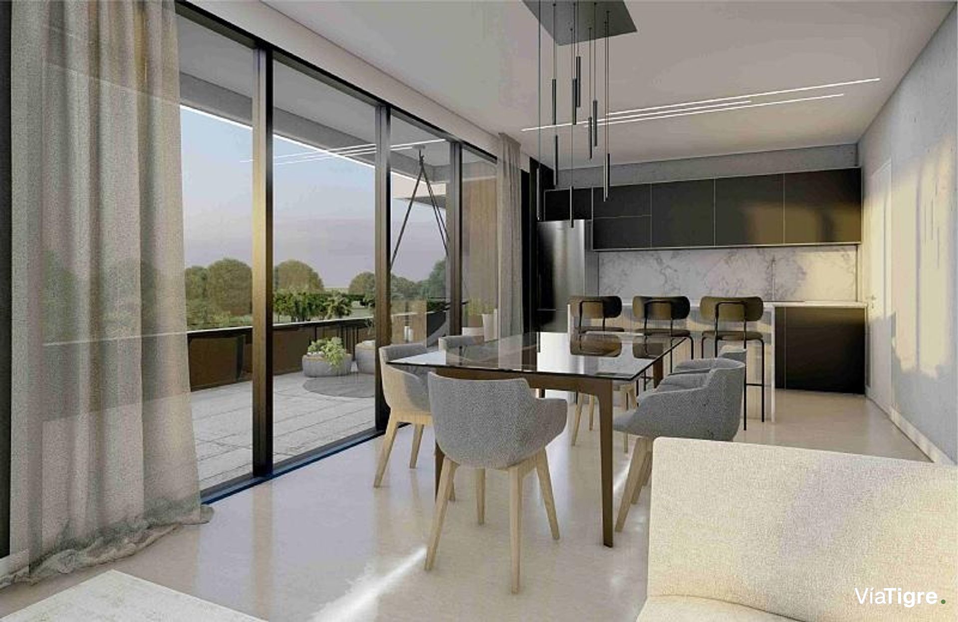 Vende monoambiente Brickell Joven2 Tigre piso alto