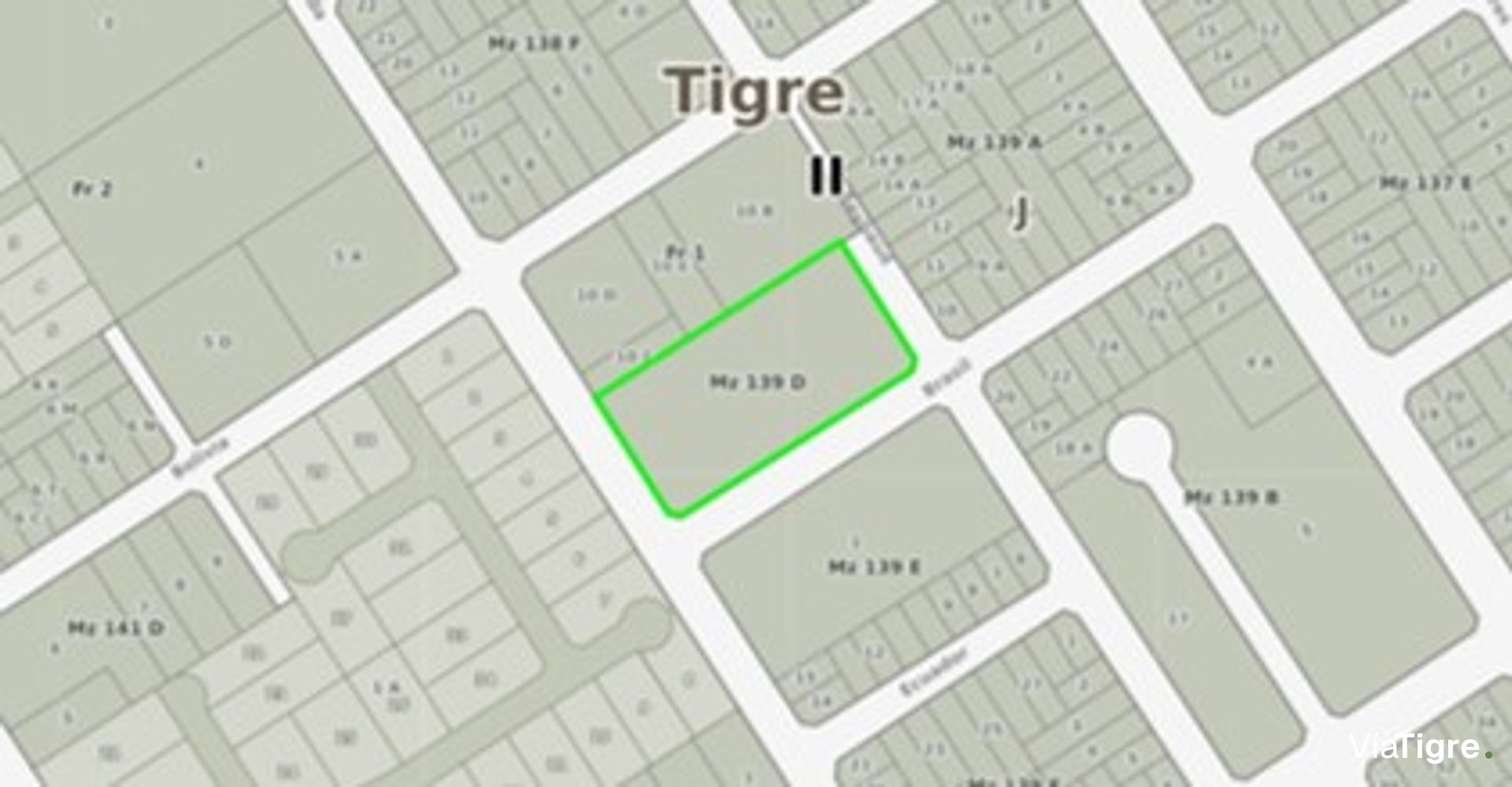 LOTE EN VENTA EN DON TORCUATO TIGRE 10 m x 50 m