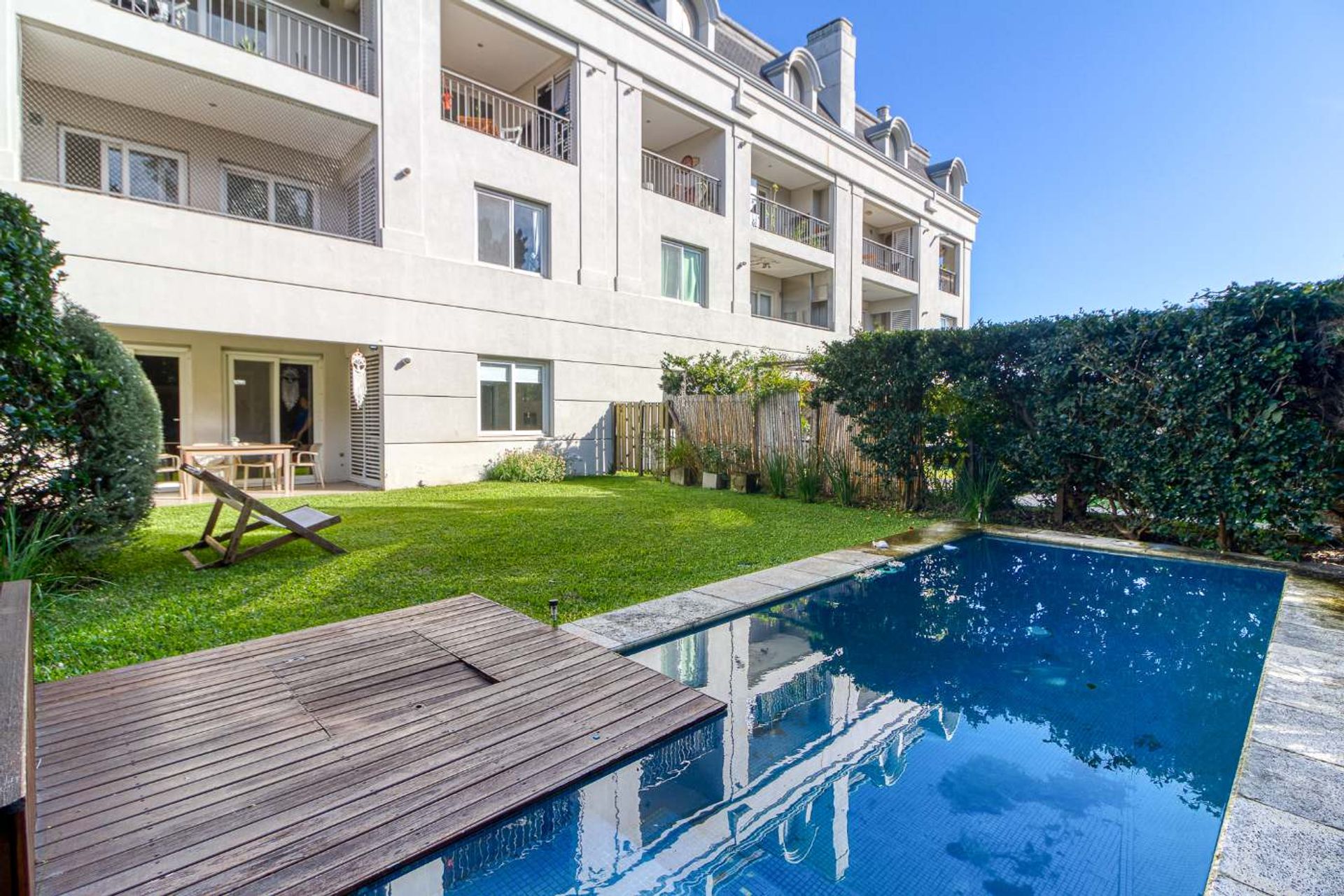 Dpto 3 amb. Chateau Palmar jardín + pileta propia