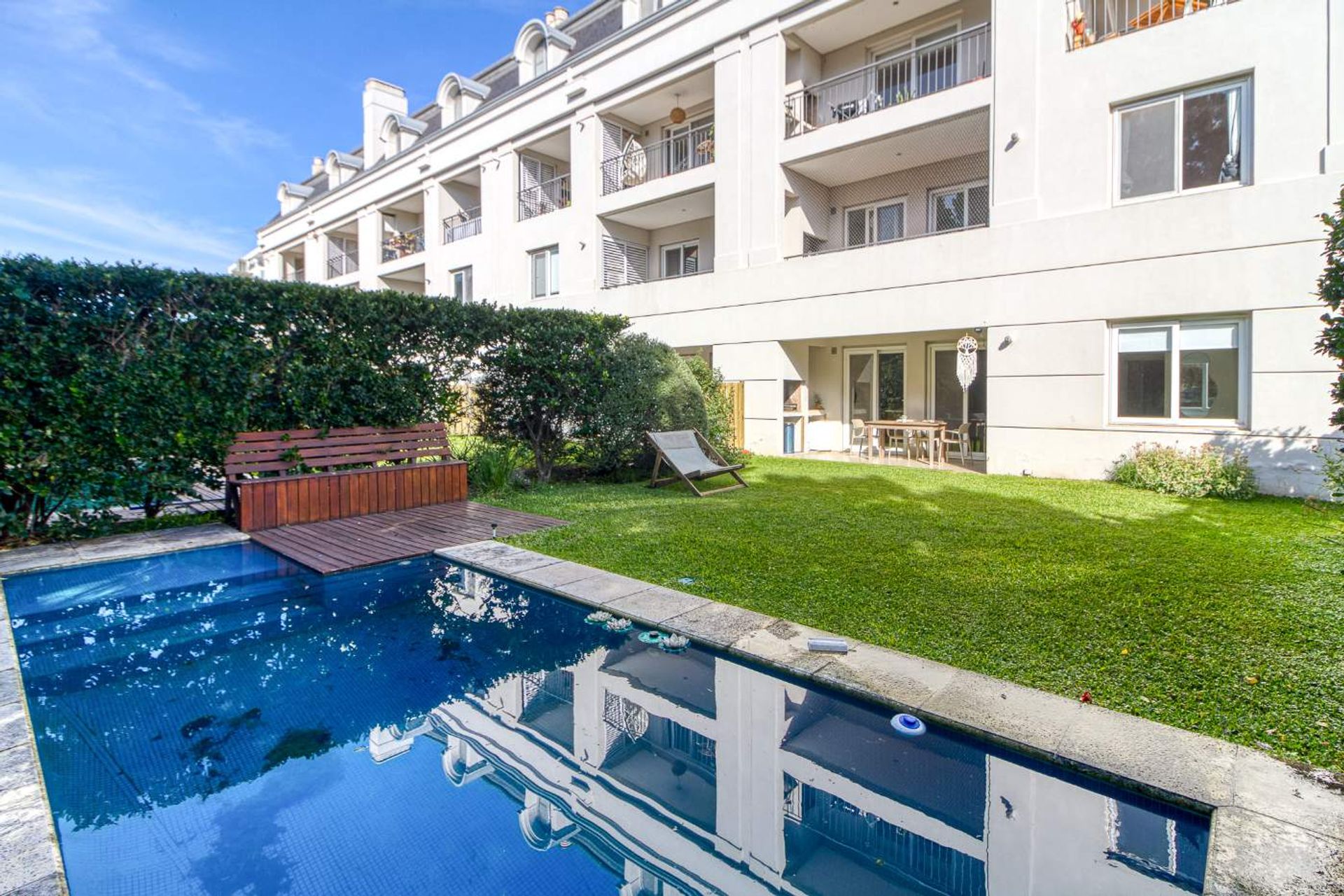Dpto 3 amb. Chateau Palmar jardín + pileta propia