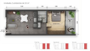 Venta Dpto 2 Ambientes en Don Torcuato
