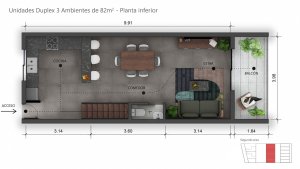 3-Room Duplex for Sale in Don Torcuato