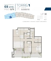 3-Room Apartment for Sale, Torres Zafiro Nordelta Centro