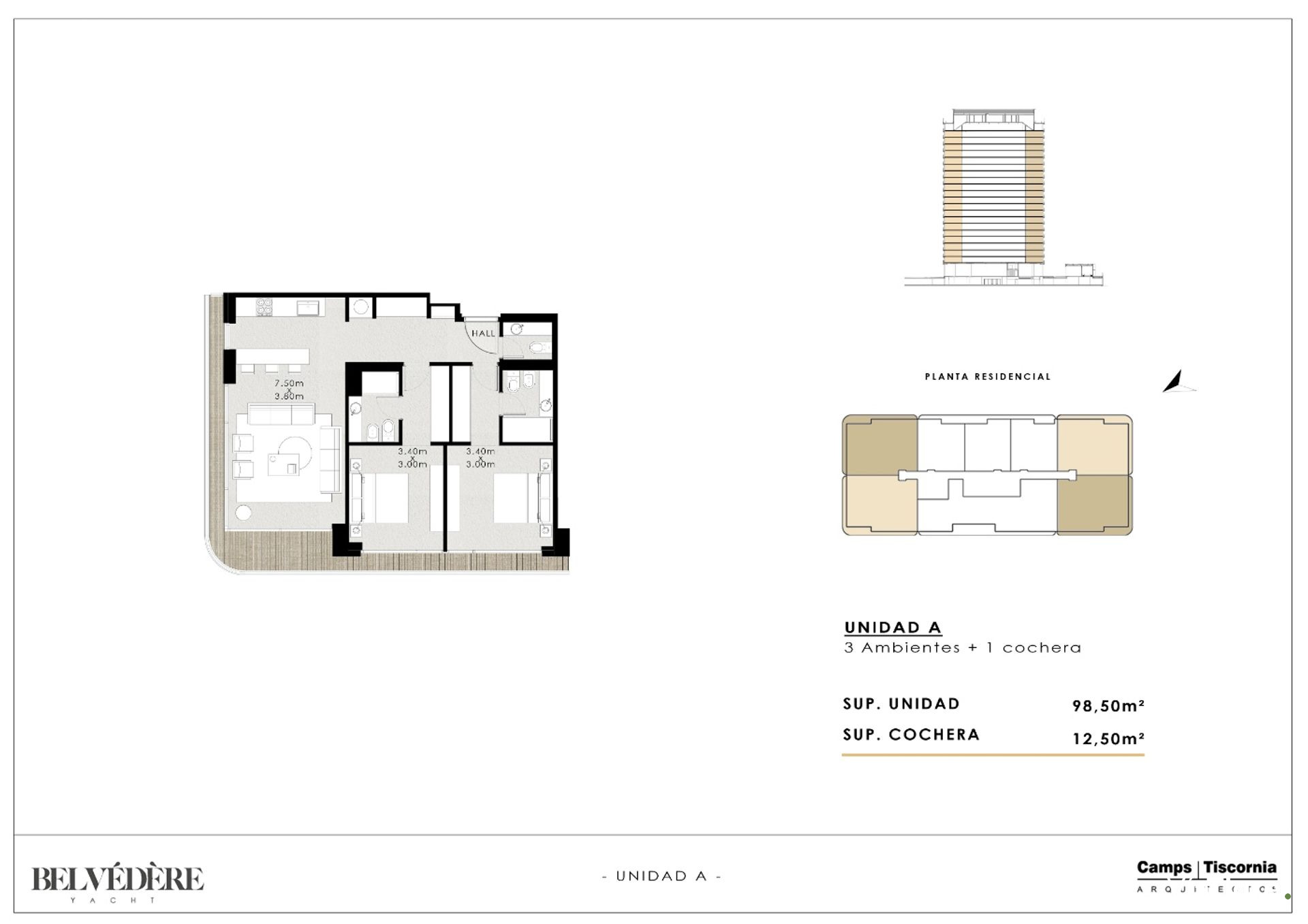 Venta Dto 3 Ambientes A Estrenar Belvedere Yacht