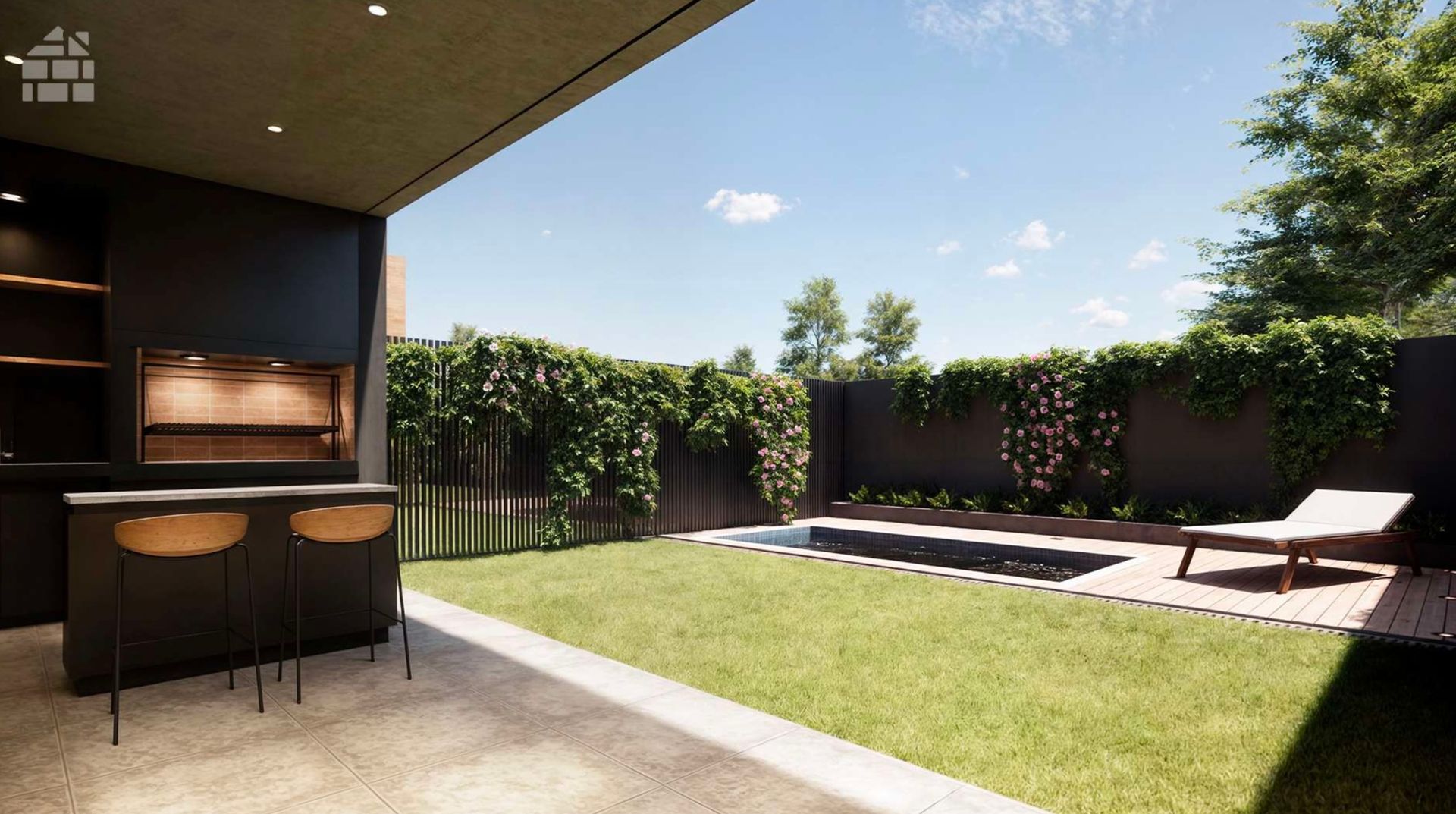 New 4-Room Duplex House Beccar with Pool and Garden