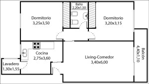 Venta Departamento 3 ambientes, Olivos con Balcon
