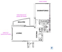 VENTA DPTO 2 AMB. vista rio.ciudad.tigre. OWN.