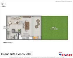 Beccar Central: 3-room duplex with park