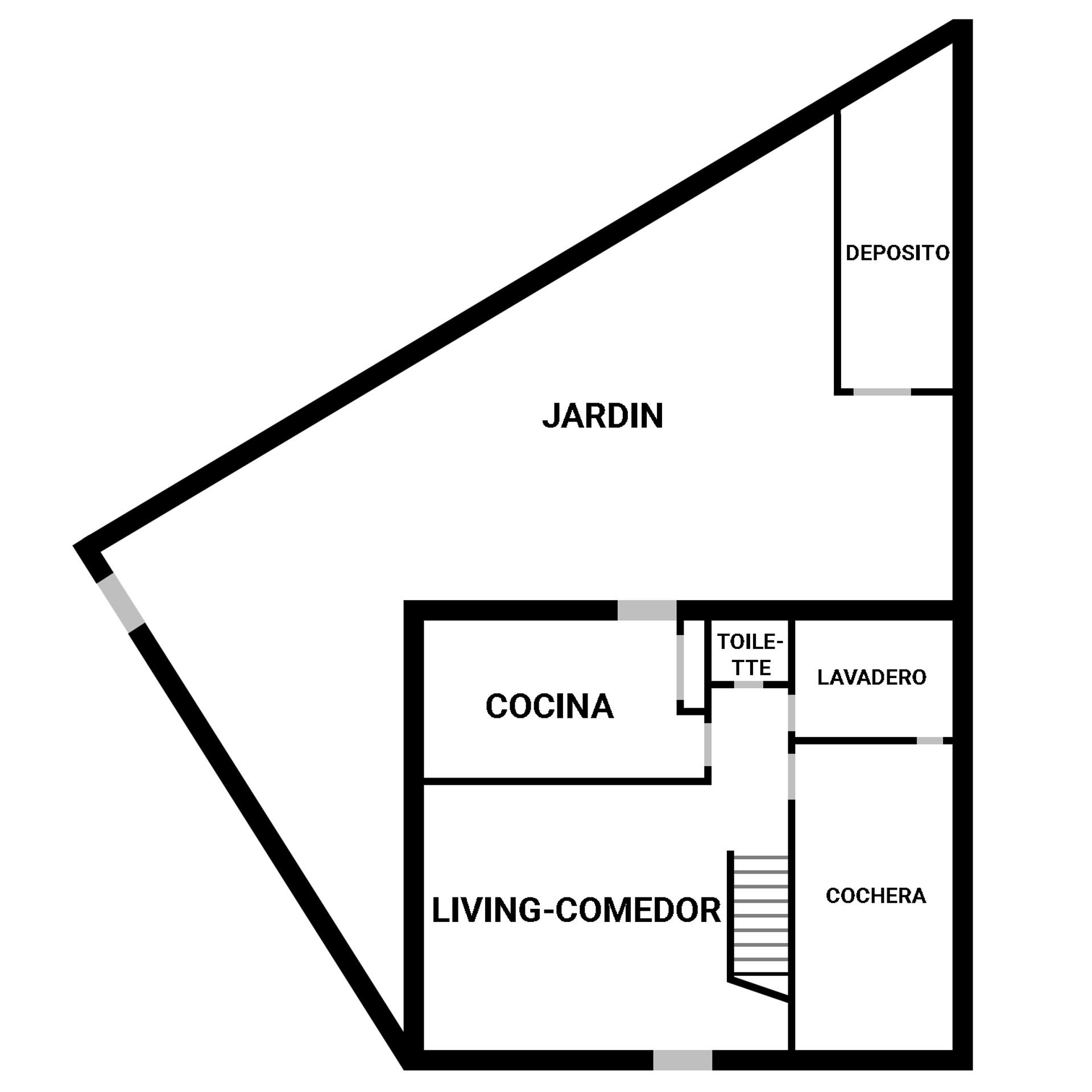 Sólida casa en esquina 5 amb.con cochera y jardín.