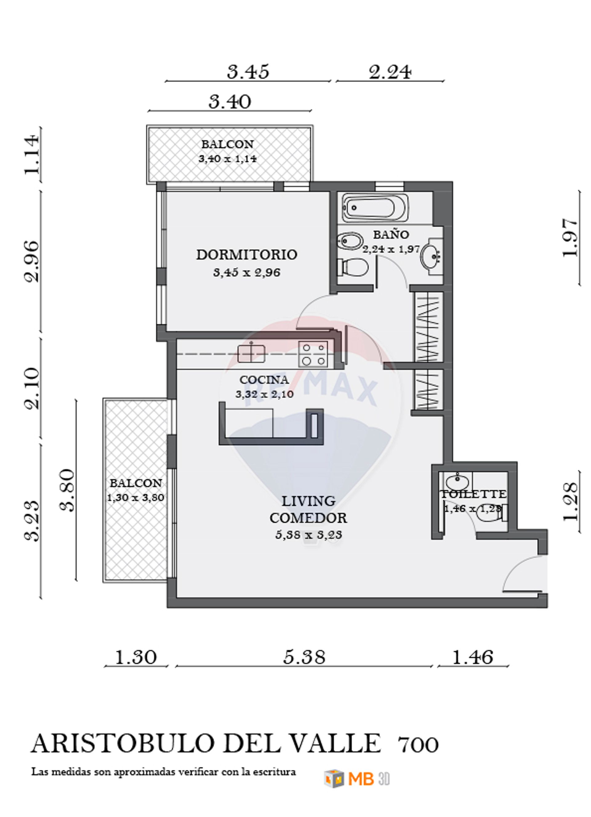 VENTA DPTO 2 AMB VISTA AL RIO C/COCH EN Vte Lopez