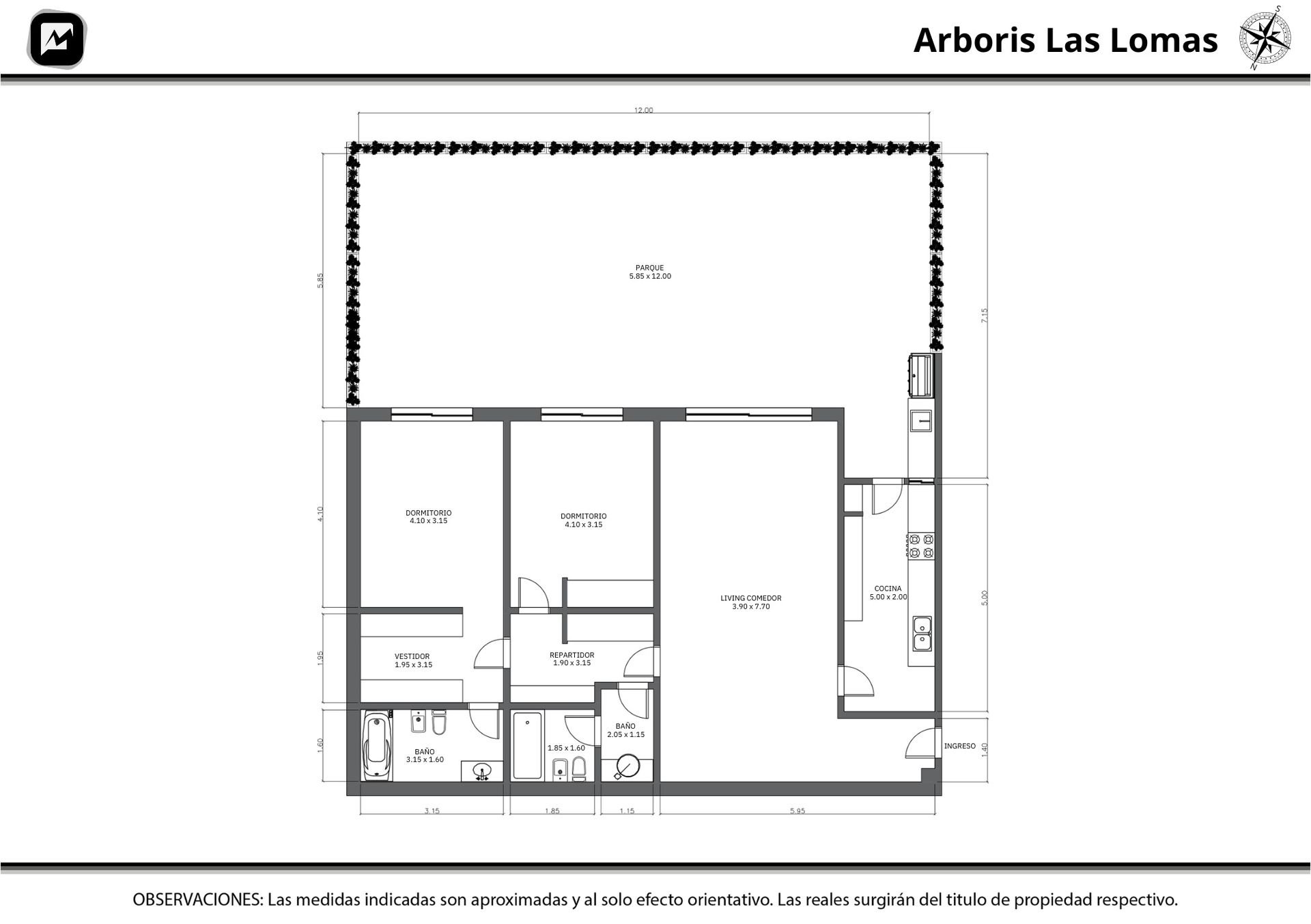 Arboris Las Lomas con 2 cocheras 204 mts