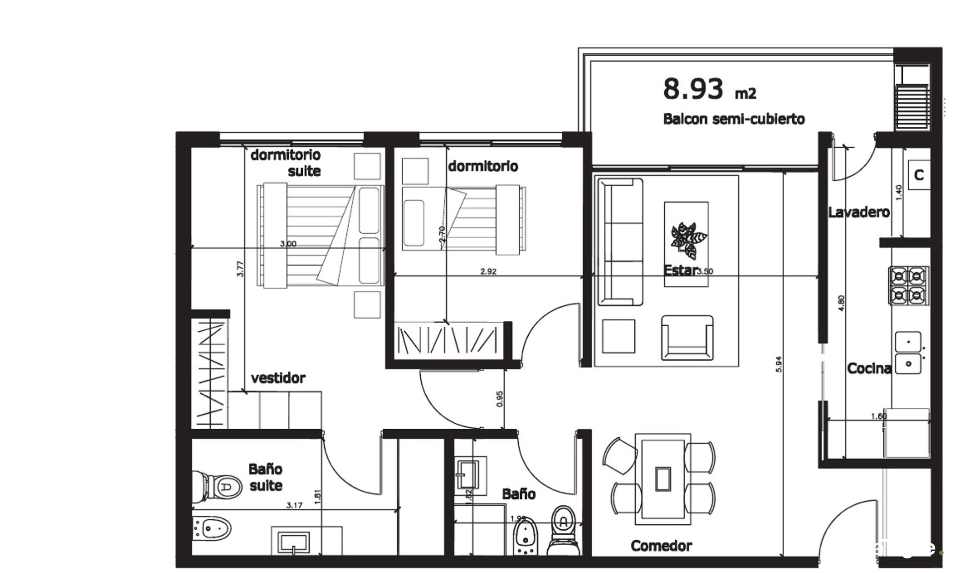 3 ambientes con cochera Antares Living Senior