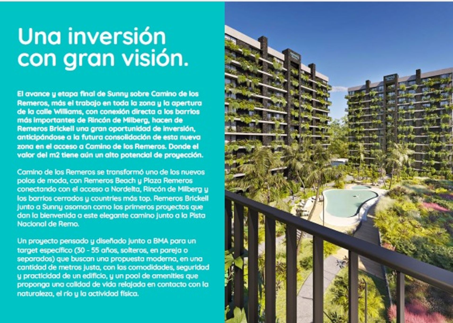 Vende Tres amb. Brickell Remeros balcón pileta sum