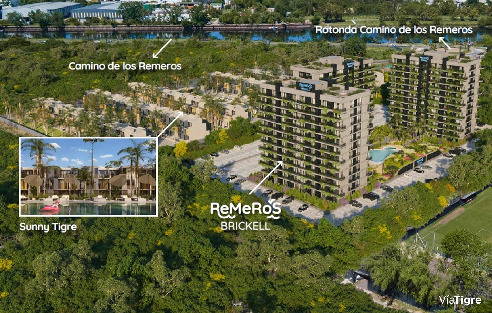 Vende Dos amb. Brickell Remeros balcón pileta sum
