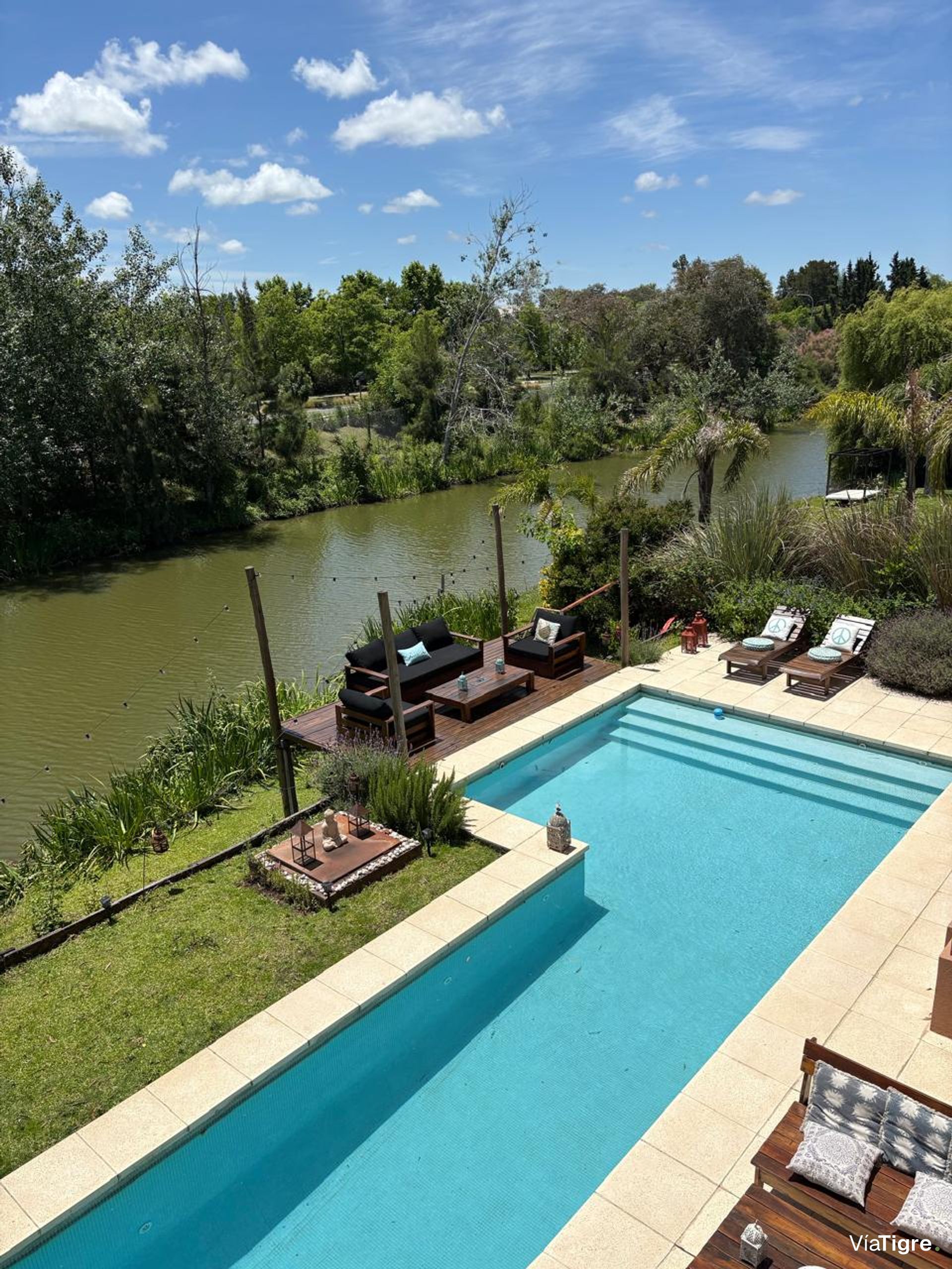 Casa 4 dormitorio alquiler temporal Nordelta lago