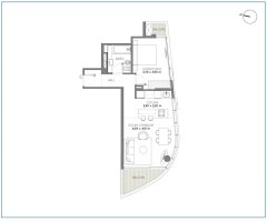 Apartment for Sale 2 Rooms with Garage Brickell Tigre