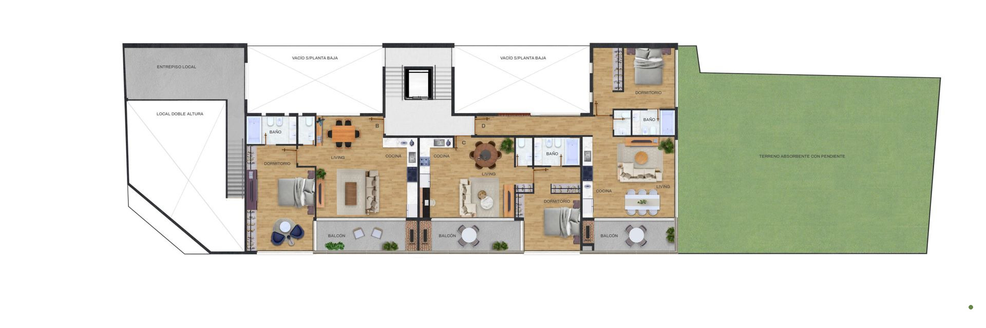 Venta departamento 2 ambientes San Isidro pozo