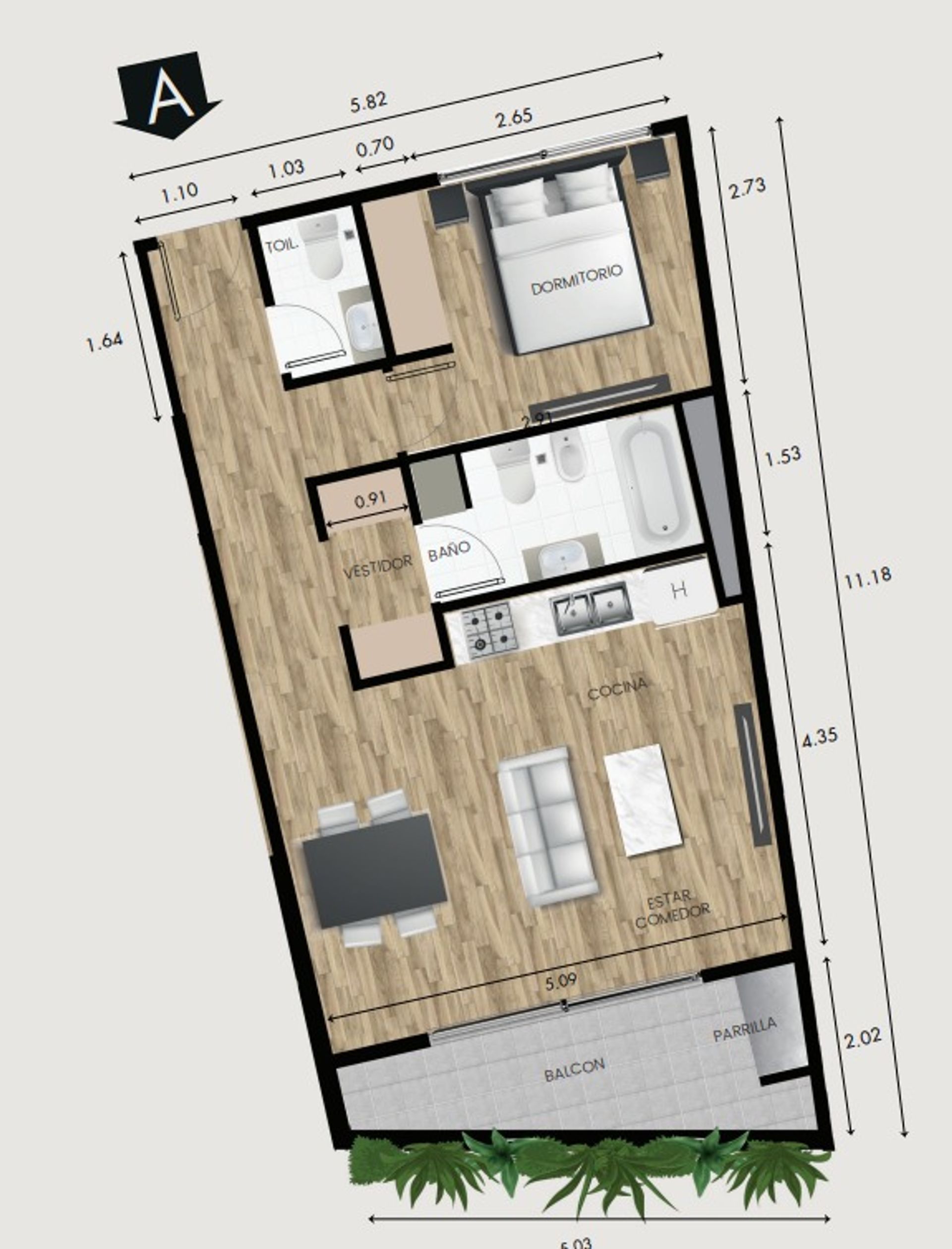 Venta Departamento De 2 Amb En Tigre Centro