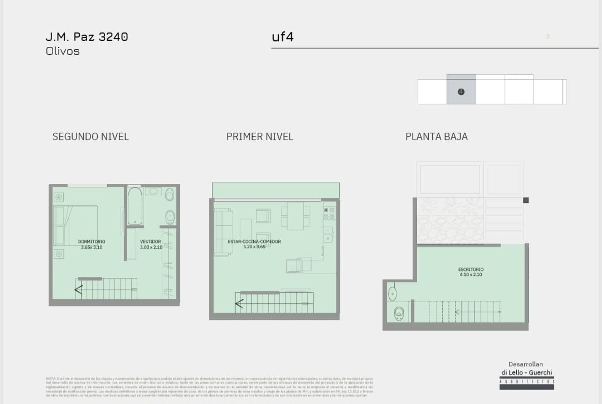 Venta Depto 2 Ambientes. Cochera. Florida.