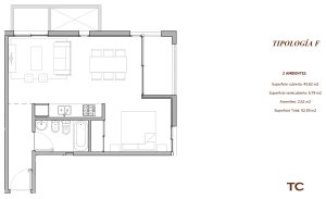 Departamento Venta Tigre 2 Ambientes El Cardon Ii