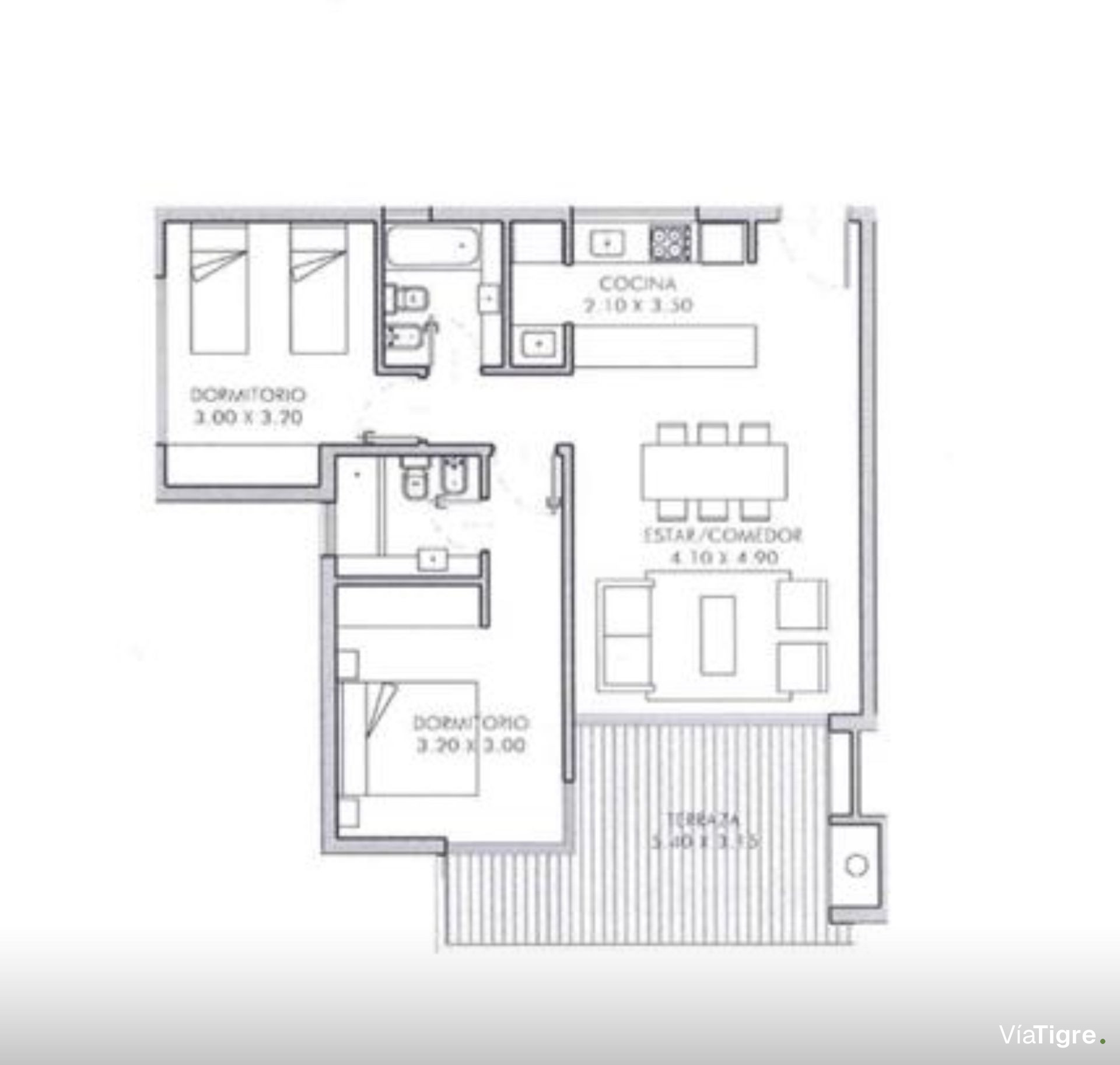 Venta 3 amb con Terraza La Balconada Nordelta