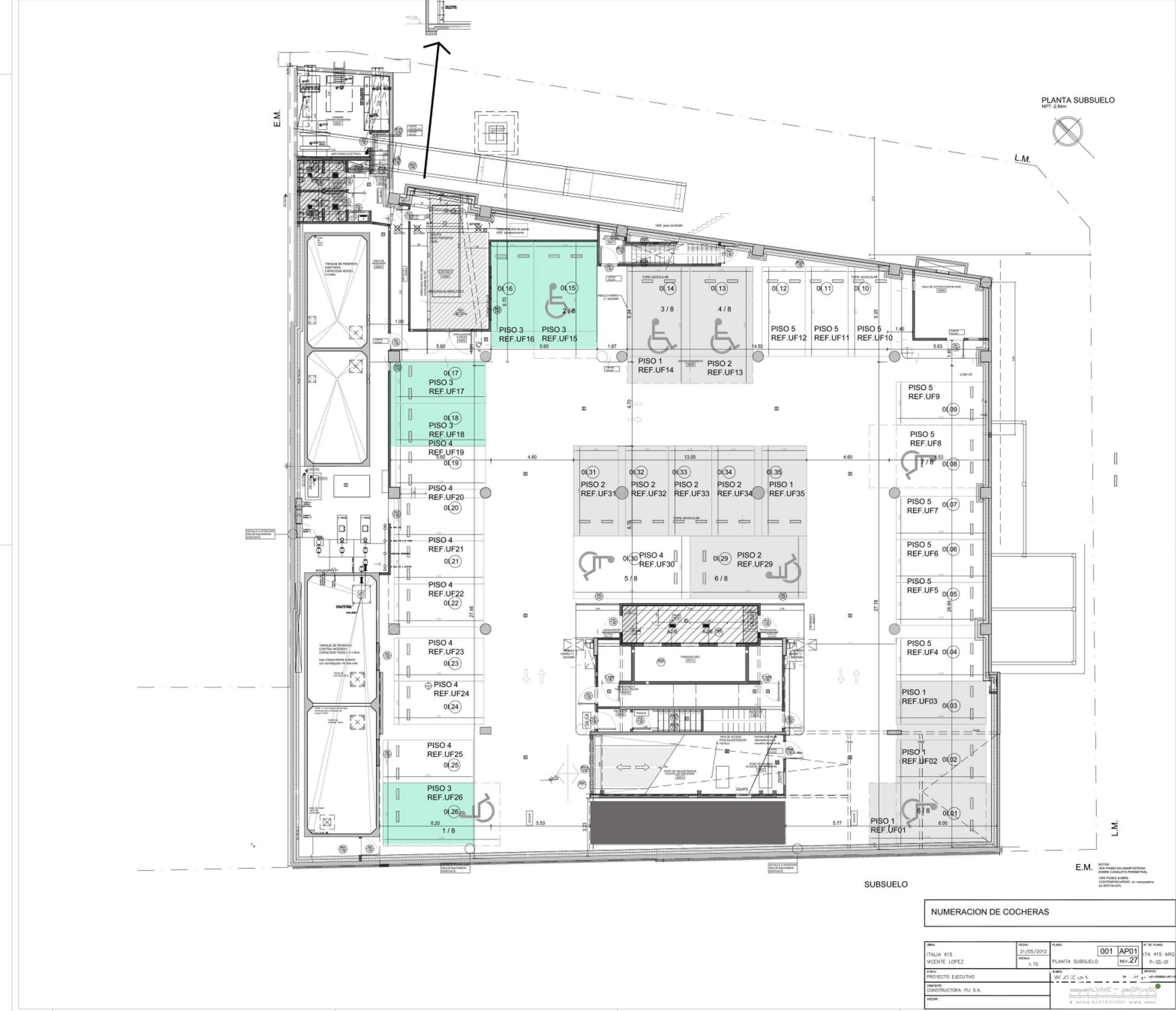OFICINAS 930 m2 PLANTA LIBRE en OLIVO, 18 cocheras