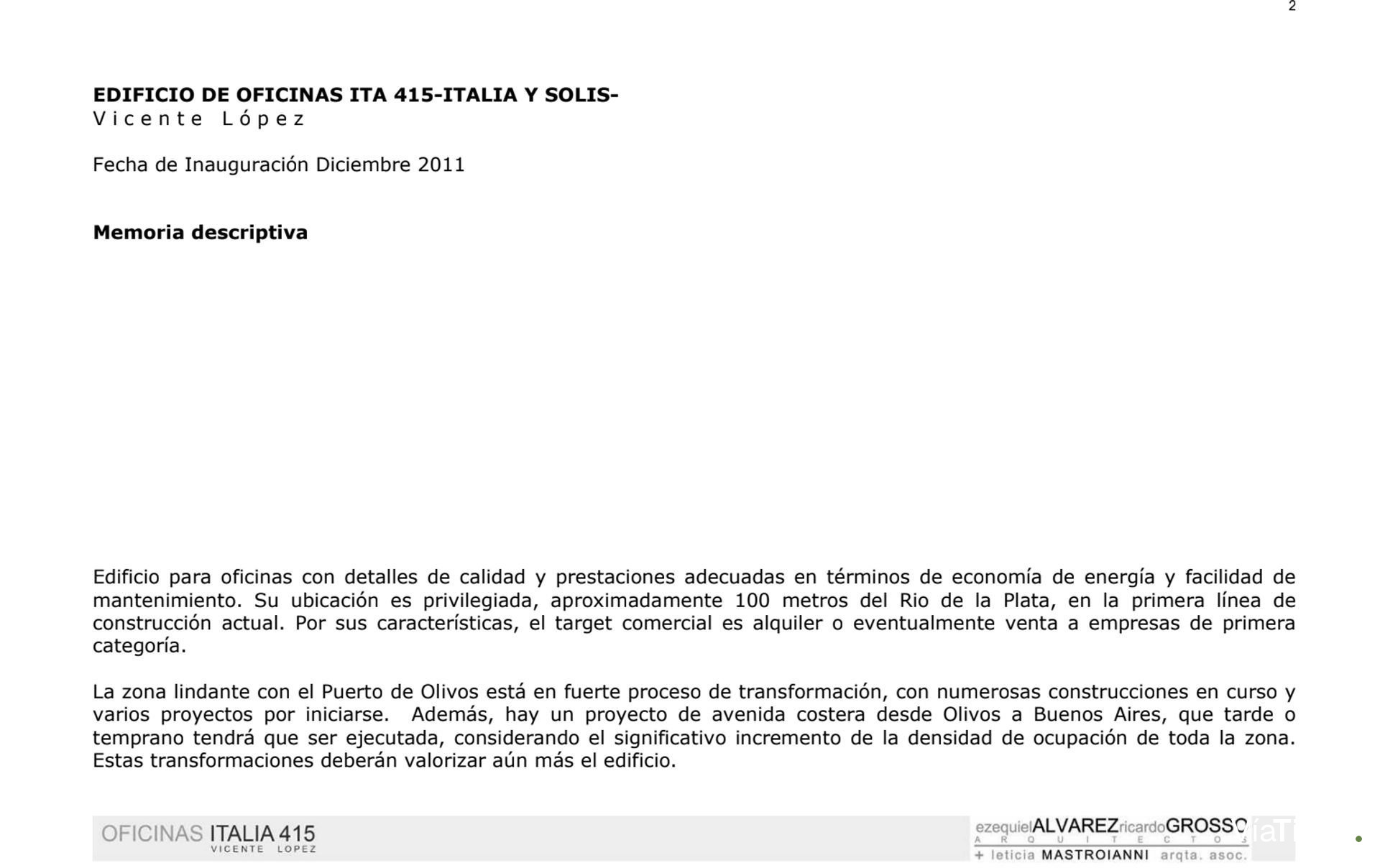 OFICINAS 930 m2 PLANTA LIBRE en OLIVO, 18 cocheras
