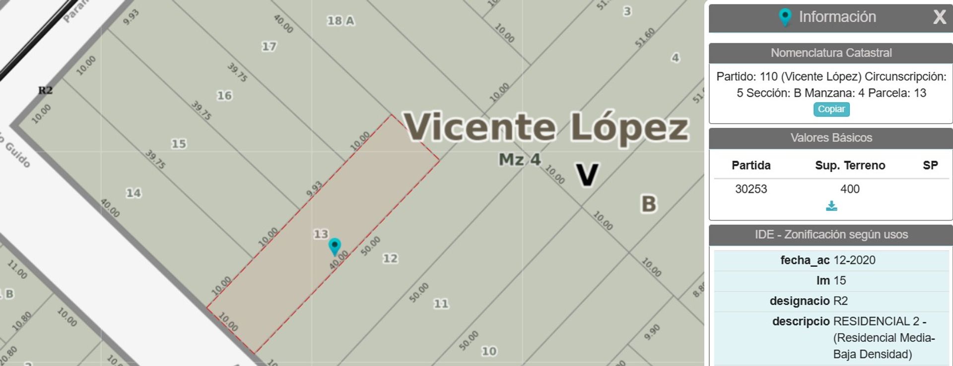 Terreno Venta Vicente Lopez- Permuta