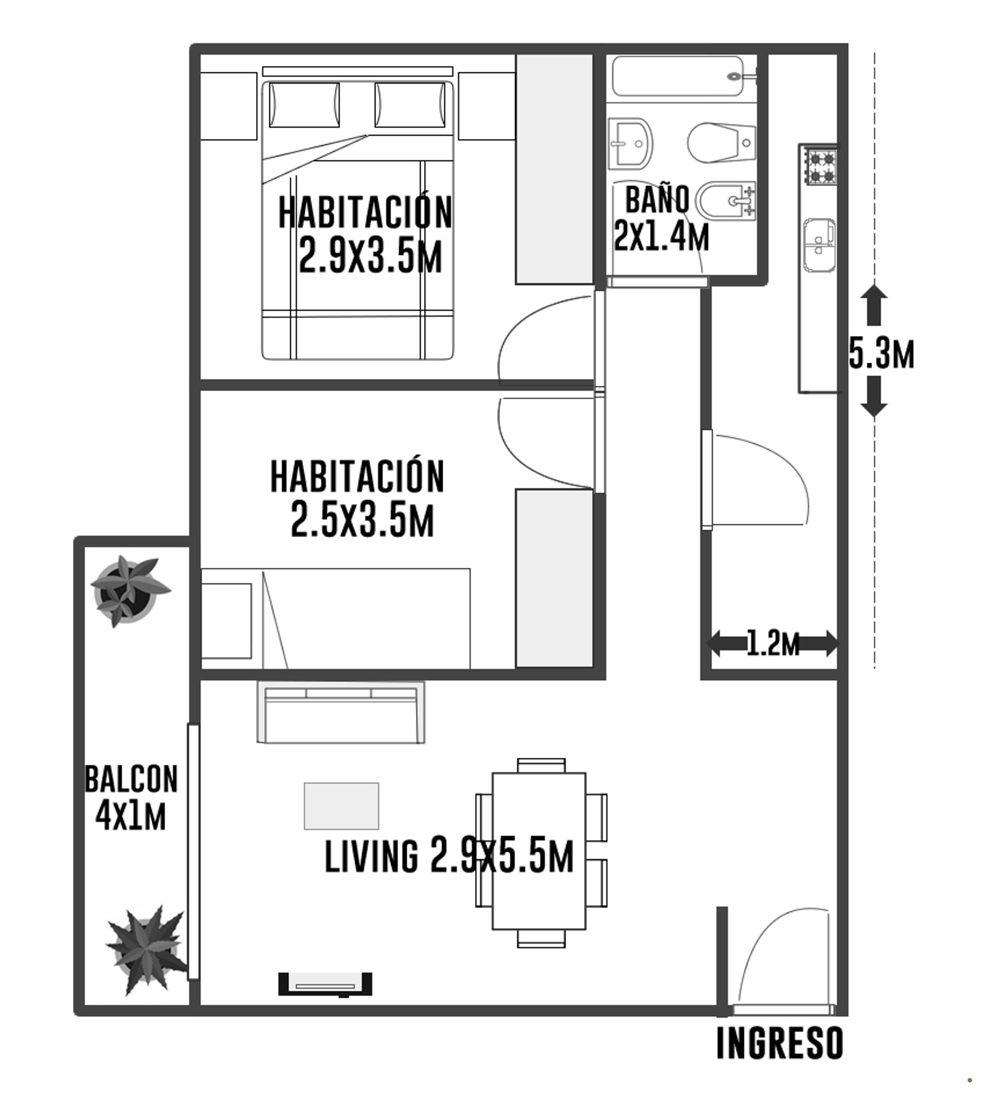 Departamento Venta Villa Martelli 3 Ambientes