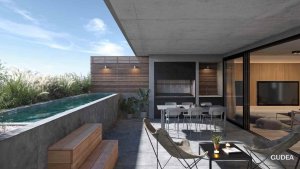 Depto 4 amb en duplex c/parrilla y pileta - APSU