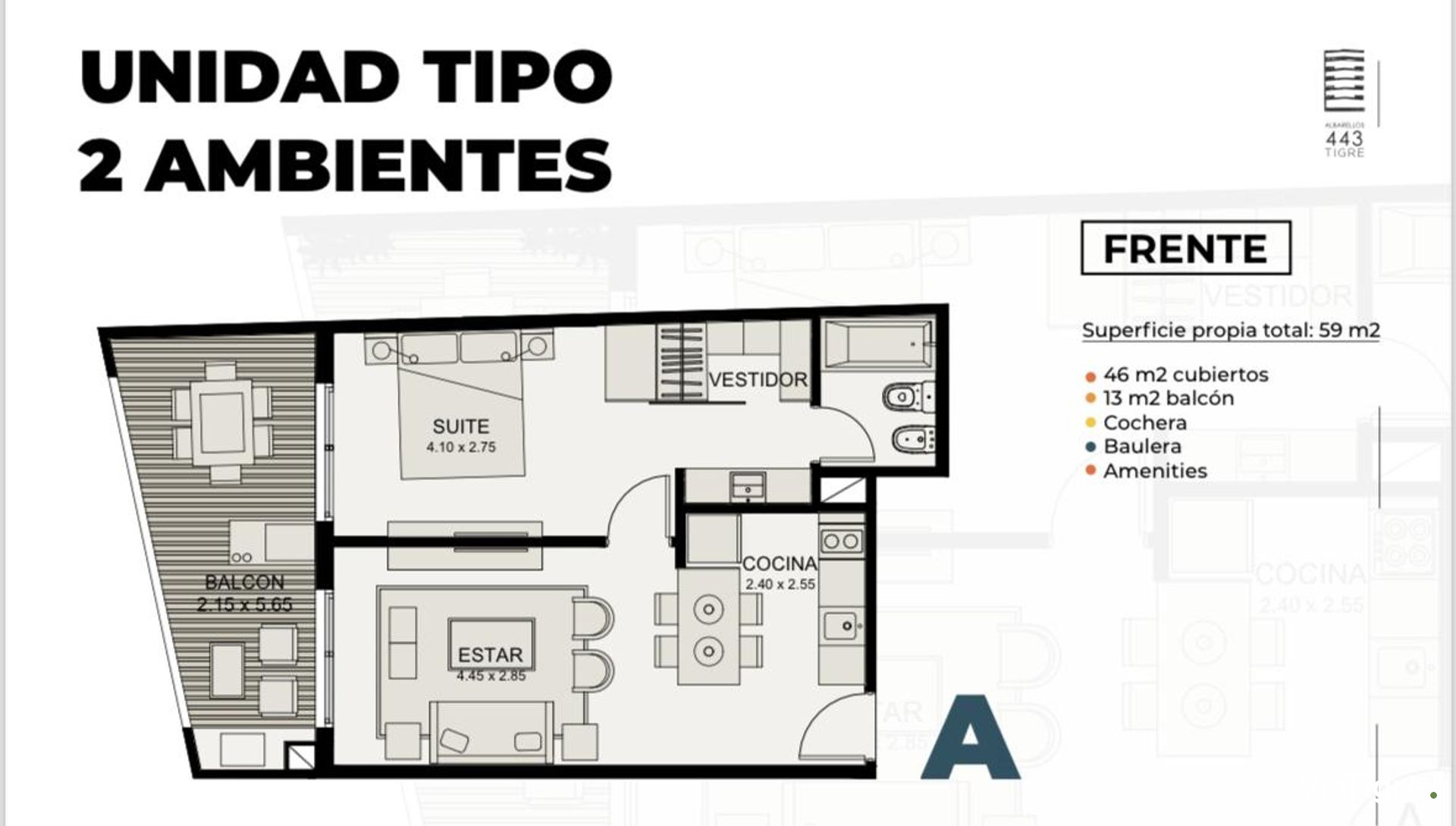Venta Departamento 2 ambientes Tigre Estrenar