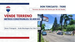 Vende terreno 4157 m2 TIGRE 10.400 m2 CONSTRUIBLES
