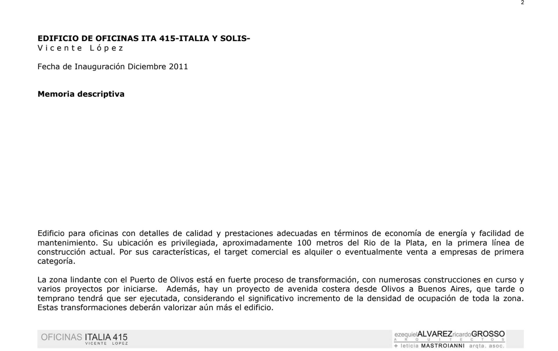 OFICINAS 450 m2 PLANTA LIBRE en OLIVO, 8 cocheras