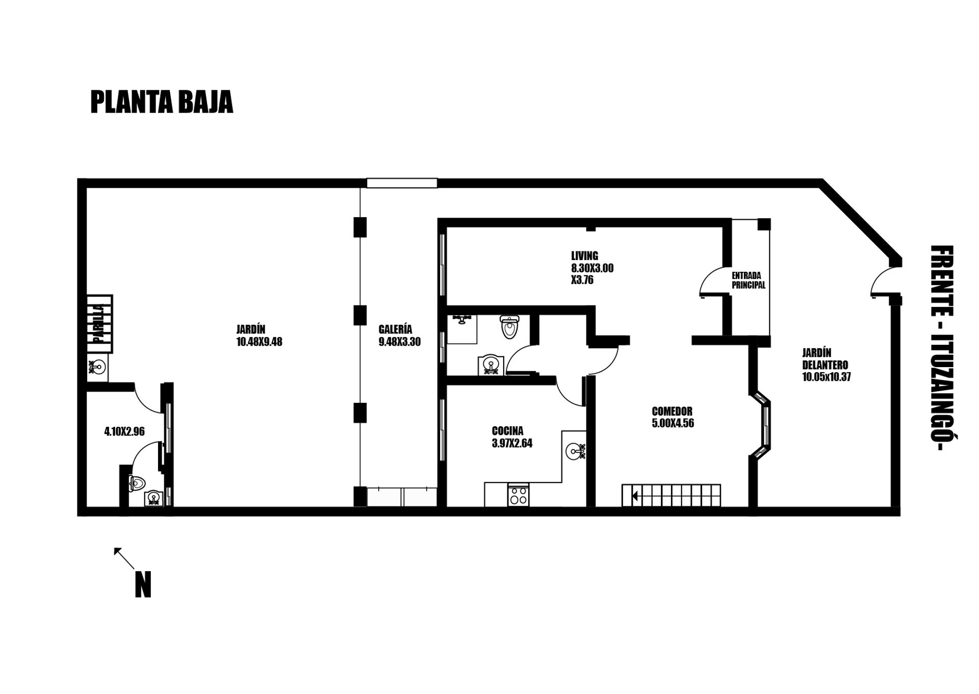 Casa 5 amb c/jardín, cochera, dep. en Don Torcuato