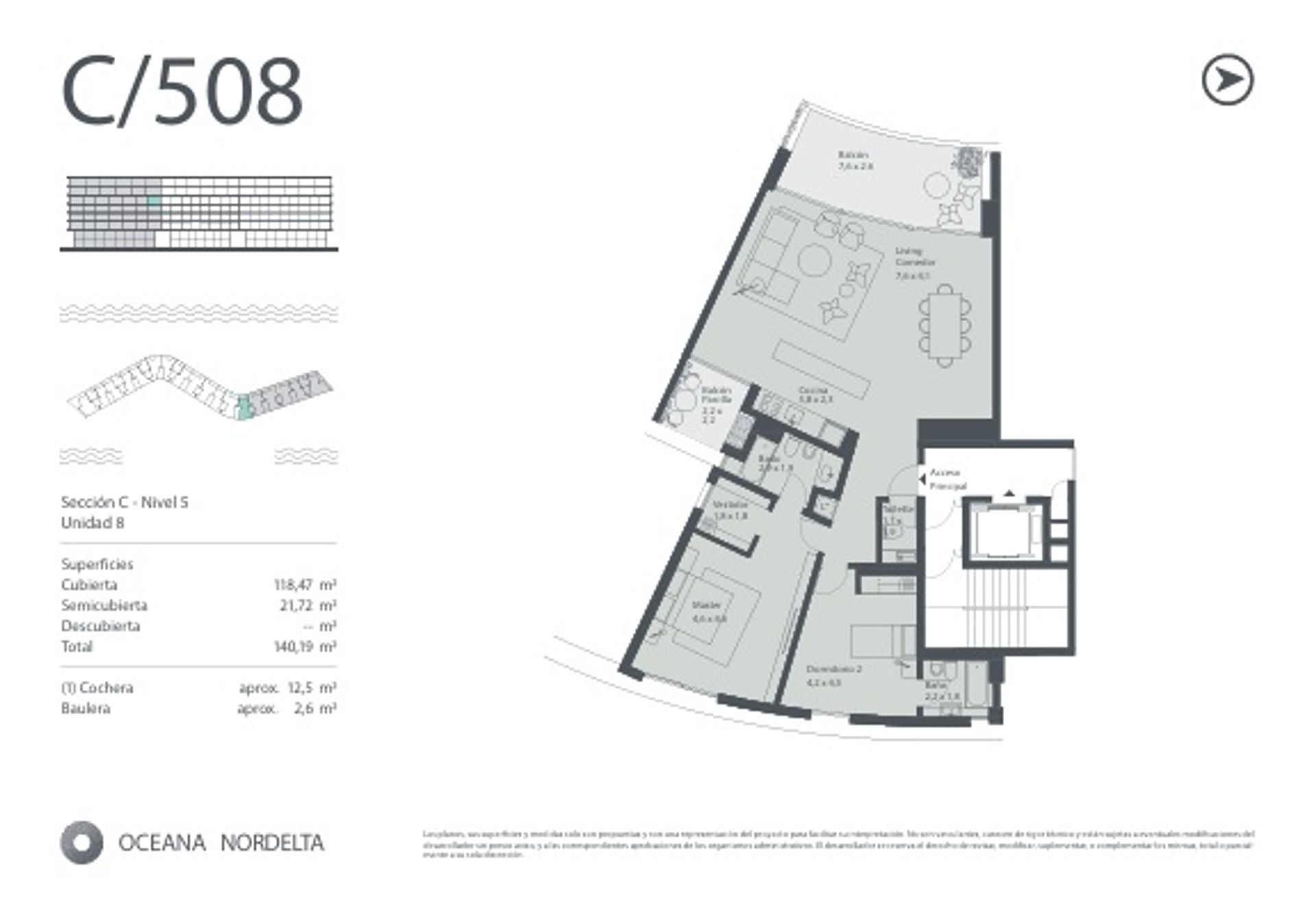 OCEANA NORDELTA - VENTA - 3 amb - FULL AMENITIES