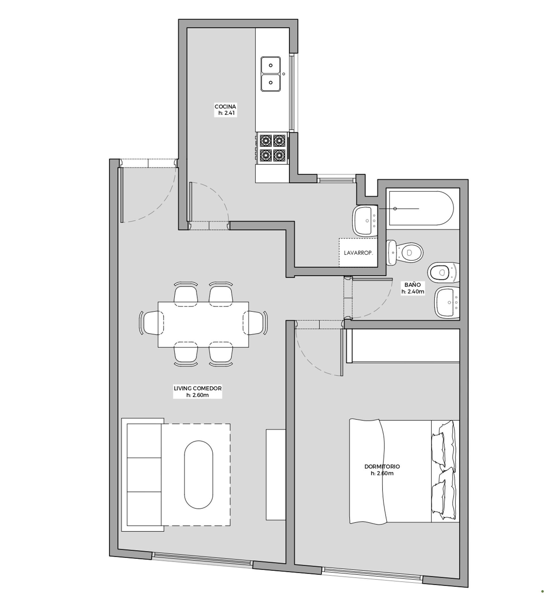 Venta Dpto 2 Amb Piso Alto Vicente López