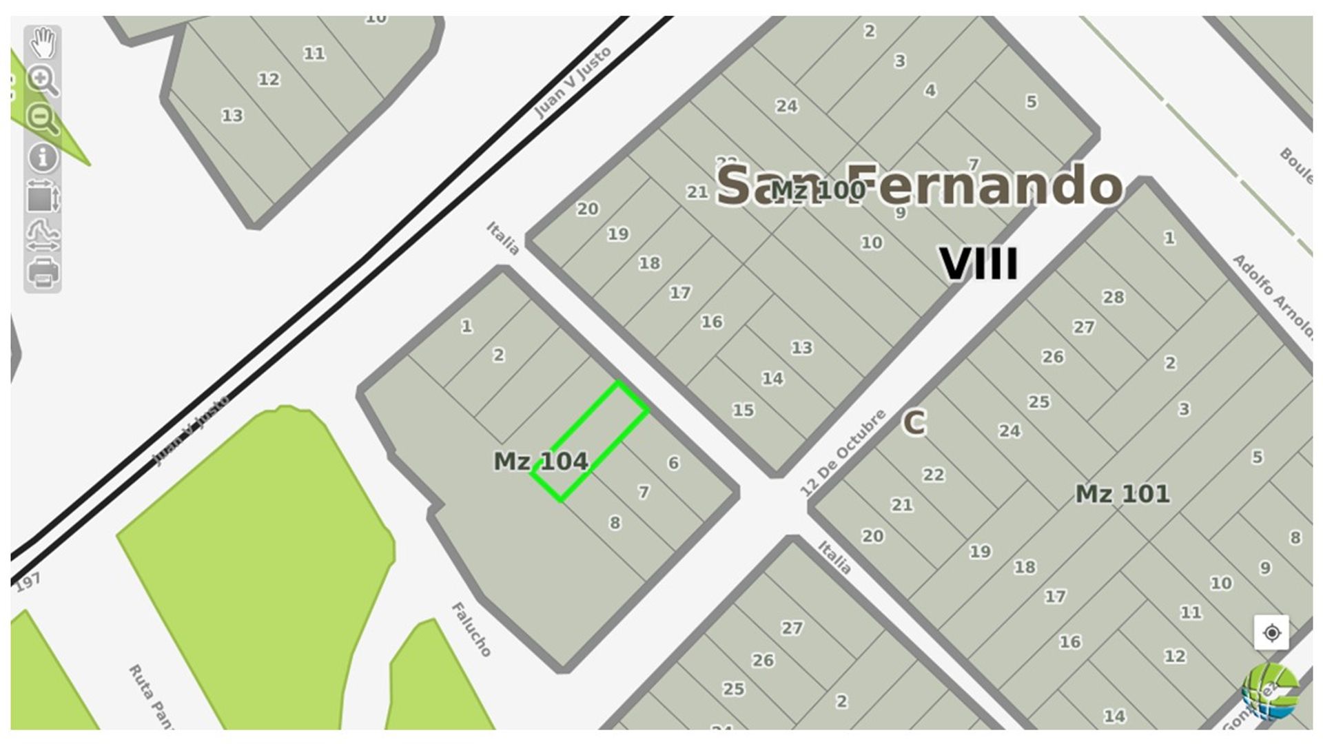 Sale of 186 square meter land in San Fernando, near Tigre branch