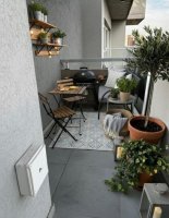 1-bedroom for rent with balcony and amenities